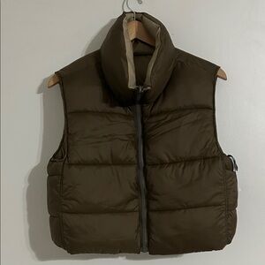 Women's Brown Puffer Vest
